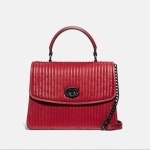 Coach Parker Top Handle With Quilting And Rivets